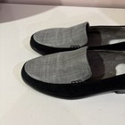 AEROSOLES BLACK GRAY SUEDE LOW  BLOCK HEEL SLIP ON LOAFERS SHOES SZ. 9 M — photo 8