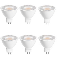 6 Pack MR16 GU5.3 LED Bulbs, 5W 450 Lumens 3000K Soft White, 50W Halogen Equi...