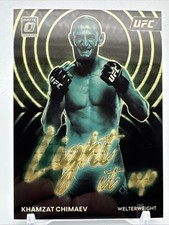 Marketplace image: Khamzat Chimaev 2023 Optic Light it up Superfractor 1/1 UFC- 4024