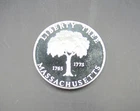 MASS. State Proof Coin 1 Troy Oz .925 Fine Sterling Silver Medal Round 33g