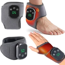Foot and Ankle Massager Wrist Brace Pain Relief Vibration Hot Compress Therapy