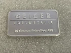 Discontinued 20 Gram Geiger Edelmetalle .999 Fine Silver Rectangular Bar