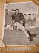 1940 USC TROJANS FOOTBALL TYPE 1 PHOTOS Lot Of 2 With Autographed Paul Taylor