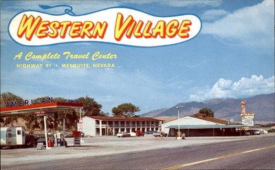 Mesquite NV Travel Center Natural Color by Mike Roberts c1960s Vintage Postcard