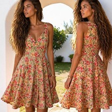 Talbots Petites 12P Sweetheart Floral A-Line Midi Dress Coquette Garden Party