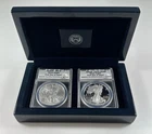 (2 Coin Set) 2014 P/W $1 American Silver Eagle ANACS MS/PF70 1oz Coins FDI