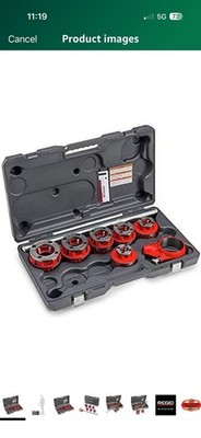 RIDGID 36475 12-R 1/2'' - 2'' NPT Exposed Ratchet Threader Set