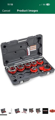 #ad RIDGID 36475 12 R 1 2quot; 2quot; NPT Exposed Ratchet Threader Set $750.00