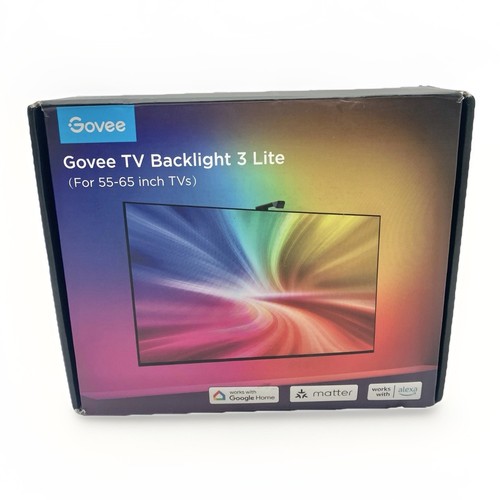 Govee TV Backlight 3 Lite H6099 RGBIC LED Kit 55-65” Tested Complete
