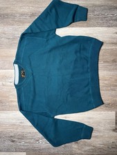 Eddie Bauer Cyan Sweater 100 Cotton Size Large