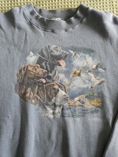 Vintage 90s Labrador Retriever Dog Sweatshirt Adult Unisex XL Stained Thrashed