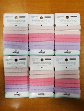 6 Packs of 6: Scunci Textured Hair Ties Pink/Purple No Damage (6174) R9P6a