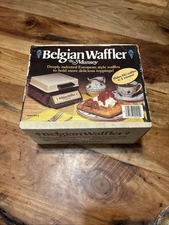 Belgian Waffler BW-2 Waffle Maker By Munsey - w/ Box & Manual By Munsey Heats up