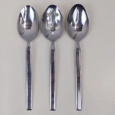Vintage Cambridge Stainless Steel Serving Spoons Set of 3 Tableware Utensils