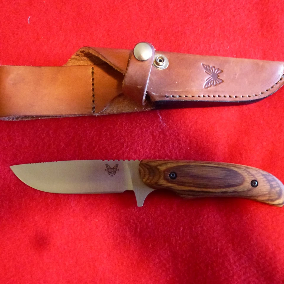 Cuchillo fijo Benchmade 190 Drop Point Hunter raro descontinuado Foto 2 de 3