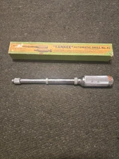 Vintage Stanley Yankee No. 41  Automatic Push Drill With Original bits One Broke