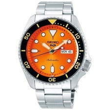 Seiko 5 Sports SBSA009 SRPD59K1 Automático Mecánico Naranja Buzo Hombres Japón