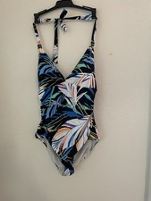 New Anne Cole Signature Size 14 One Piece Multi Colored Bathing Suit