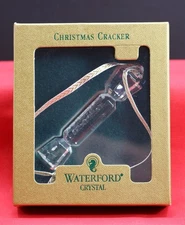 Waterford Crystal Christmas Cracker Ornament in Box Made in Ireland