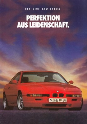 BMW 8er 850 CSI COUPE E31 Sportscar Prospekt Brochure 1992 35