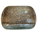 Vintage Libbey Green Orchard Fruit glass casserole 9x13 oven proof baking dish