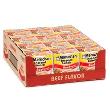 Maruchan Instant Lunch Beef Ramen Noodle Soup Microwaveable Meal 2.25 Oz,12Count