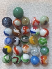 Lot Of 26 Vintage Marbles WV Swirls,akro Agate ,alley ,cac, Peltier NM-M