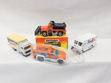 Vintage 1981 Matchbox Volvo Federal Express Truck Detachable Cargo, Fedex, Doors