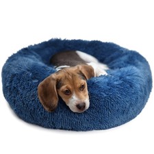 Calming Dog Bed for Medium Dogs Washable Donut 30 inches Anti-Slip Pet BedRou...