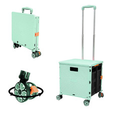 Felicon Foldable Utility Cart Portable Rolling Crate Handcart Shopping Trolley