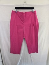 Talbots NWT Pink Cropped Button Zip Summer Casual Pants. Ladies Sz 14