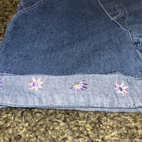Winnie The Pooh Tigger Shortalls Blue Jean Denim Girl Size 7/8 Vintage 90s Y2K - Picture 4 of 7