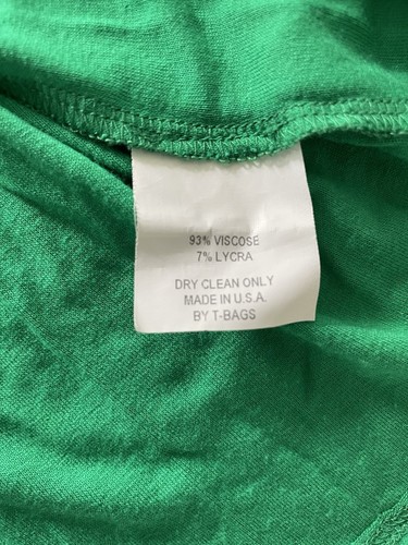 T Bags Los Angeles Green One Shoulder Ruffles Dress Size XS - Picture 11 of 11
