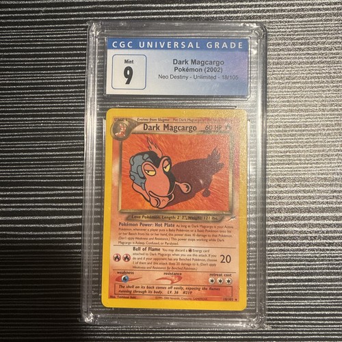 Dark Magcargo (Unlimited) graded CGC 9 for sale on eBay