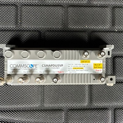 CommScope CSMAPDU5VP Distribution Amplifier 1 Input 4 Output MOCA VoIP VHF/UHF