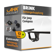 Für Jeep Compass 05.2011-07.2017 BRINK Anhängerkupplung starr + 13polig E-Satz