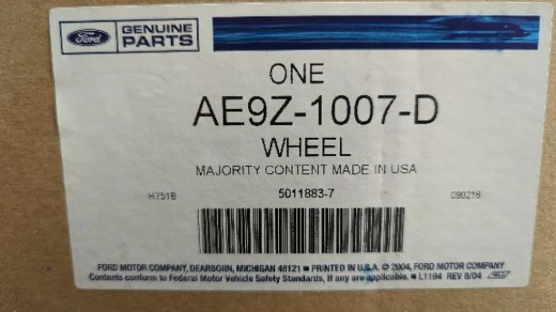 Nueva llanta de aleación Ford genuina OEM 20" 10 radios 2010 Lincoln MKT pulida Foto 3 de 4