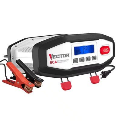 VECTOR 50 Amp Battery Charger Maintainer Engine Start Rapid Charge 12V VECBC50