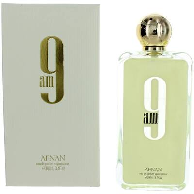 Afnan Men's Eau De Parfum Spray 9 AM Light and Fresh Earthy Undertone, 3.4 oz