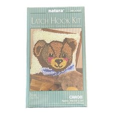 Bear Latch Hook Kit Caron Natura P532 12" x 12" NIB