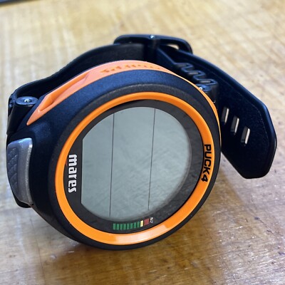 Mares PUCK 4  Wrist Dive Computer - Black/Orange - 414149-BKOR