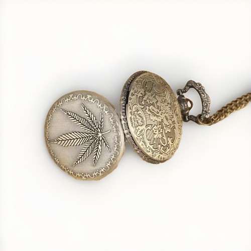 Neue Taschenuhr Leaf Design Bronzefarben - Bild 7 von 7