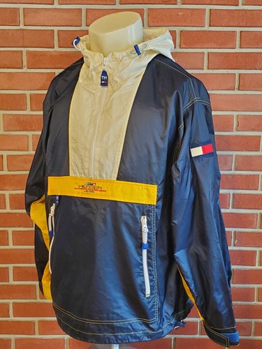 Tommy Hilfiger Authentic Sailing Gear Pullover Windbreaker Jacket Mens Large VTG - Picture 3 of 10