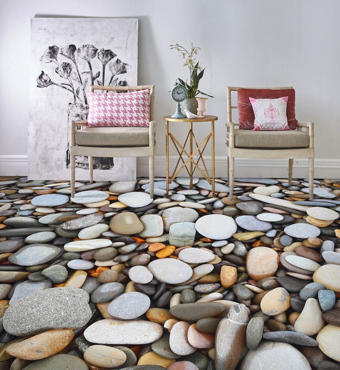 3D Small Stone SKE3639 Floor WallPaper Print Decal Epoxy Floor