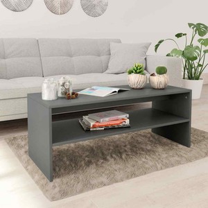 vidaXL Table Basse Gris Aggloméré Table d'Appoint Salon Bout vidaXL Table Basse Gris Aggloméré Table d'Appoint Salon Bout