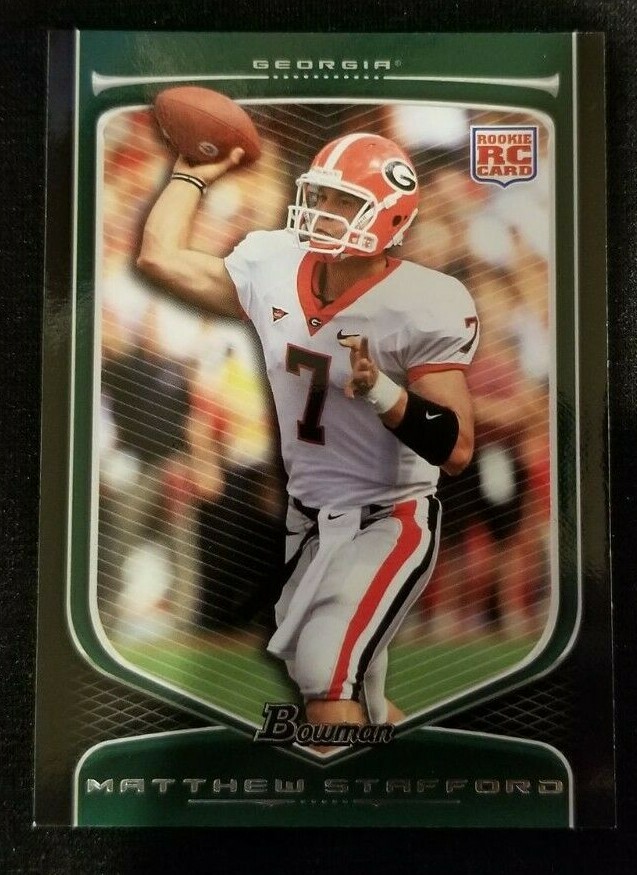 MATTHEW STAFFORD 2009 Bowman Draft Georgia #111 Rookie Card RC Los Angeles Rams