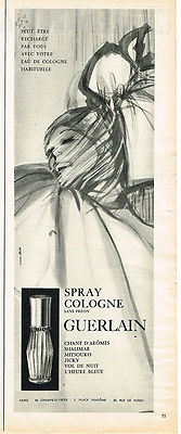 REKLAME WERBUNG 104 1965 GUERLAIN le spray cologne