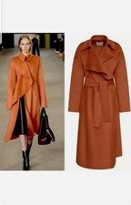 Hugo Boss Orange Rust Wool Coat Women New With Tags