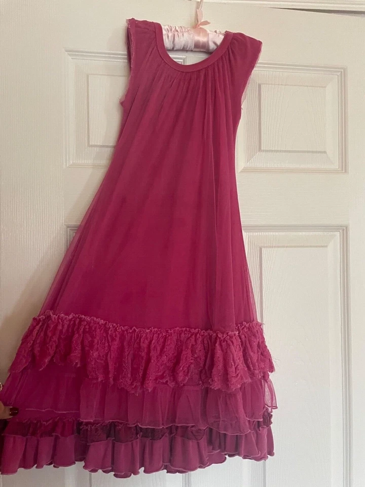 Vestido niña Mignone talla 7/8, 100% algodón, morado Foto 2 de 4