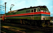 Vintage Railroad Train Locomotive Postcard - Amtrak 950